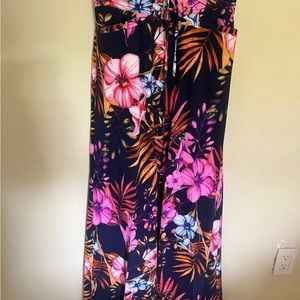 New York & Company Wide Leg Floral Spring Pant size XS